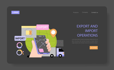 Global Market Expansion. Flat Vector Illustration
