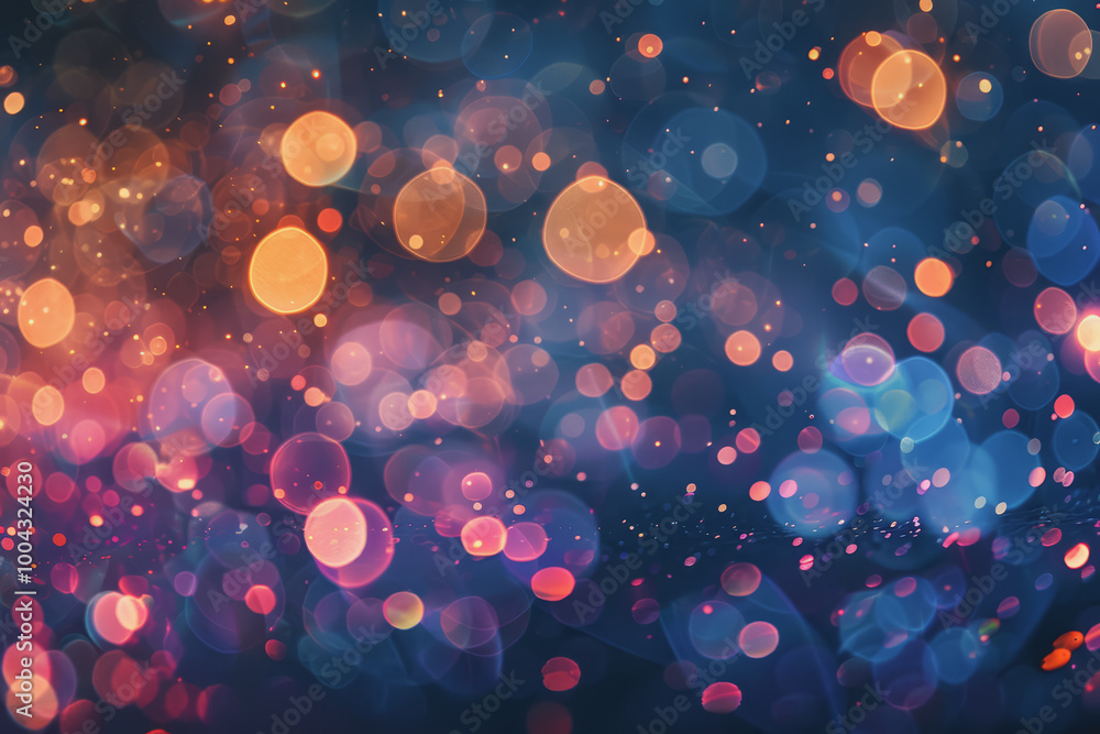 Poster abstract background with shimmering colored light texture.