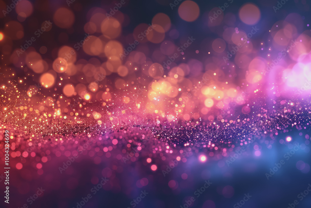 Poster abstract background with shimmering colored light texture.