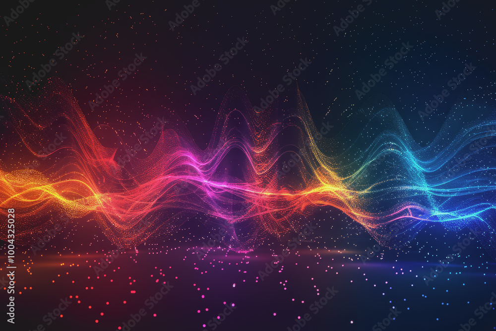 Aufkleber abstract background with shimmering colored light texture.