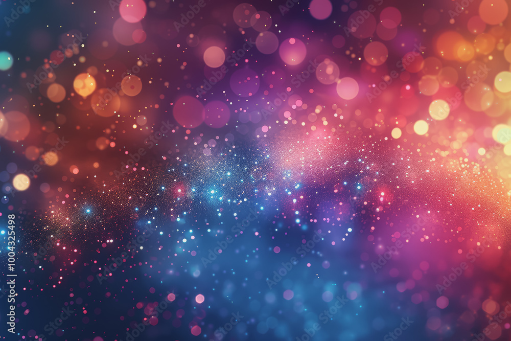 Poster abstract background with shimmering colored light texture.