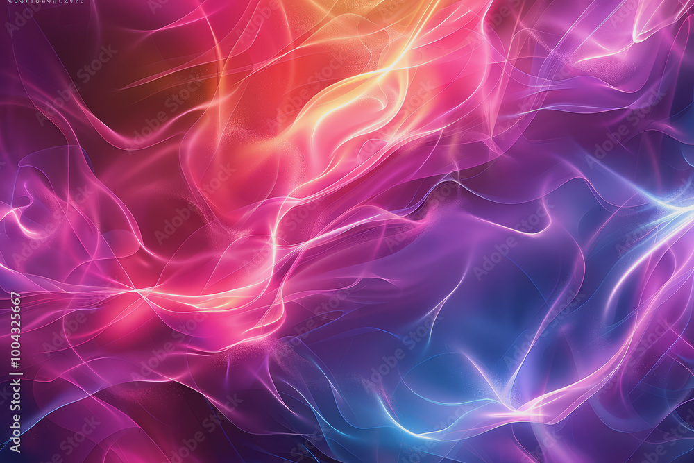 Poster abstract background with shimmering colored light texture.