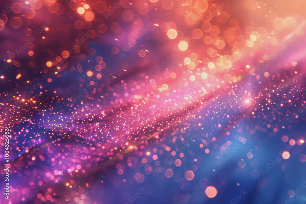 Poster abstract background with shimmering colored light texture.