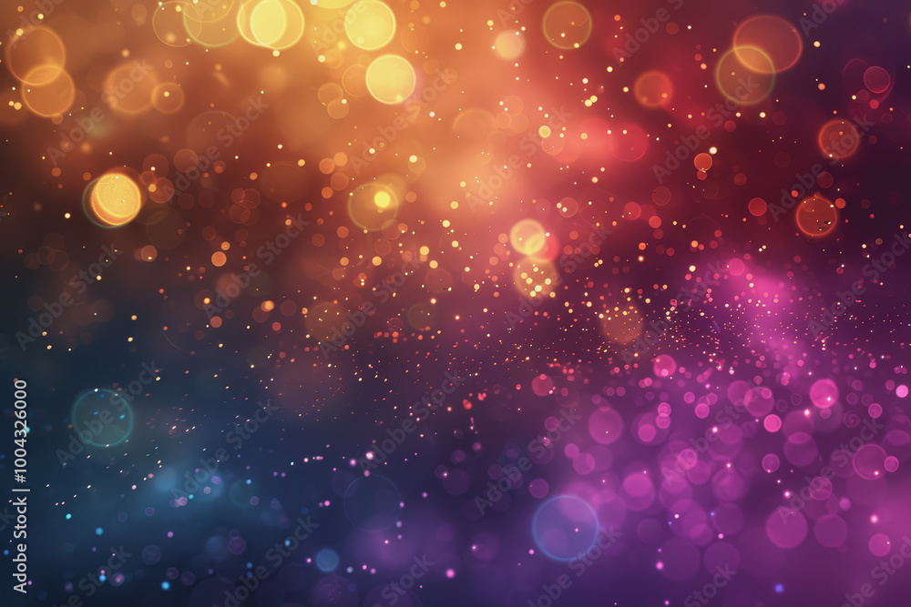 Poster abstract background with shimmering colored light texture.