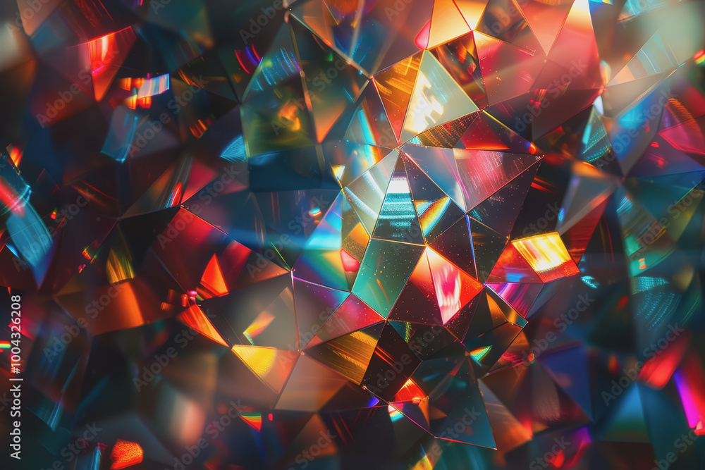 Poster abstract background with shimmering colored light texture.