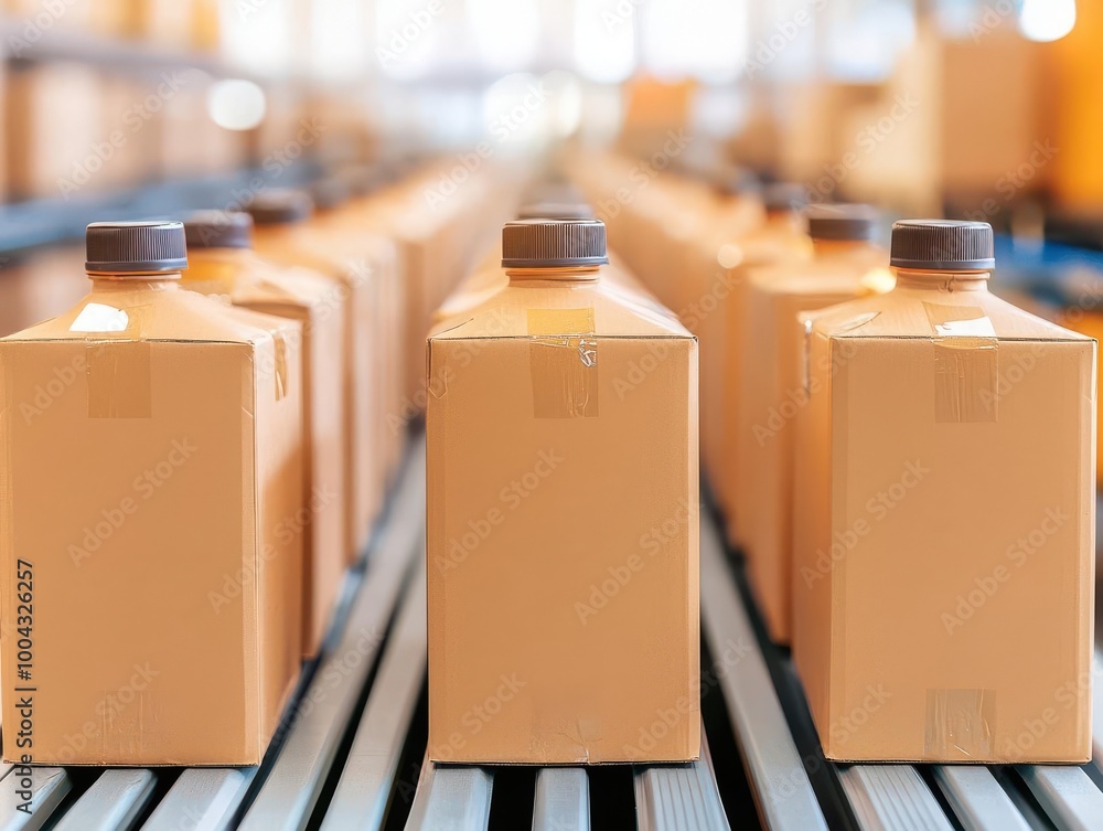 Poster optimizing packaging processes to reduce material usage and enhance sustainability, process optimiza
