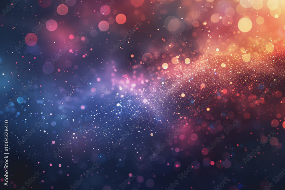 Poster abstract background with shimmering colored light texture.