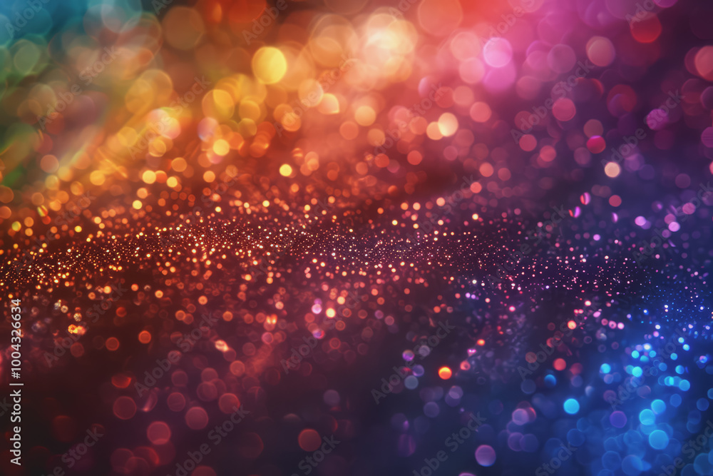 Poster abstract background with shimmering colored light texture.