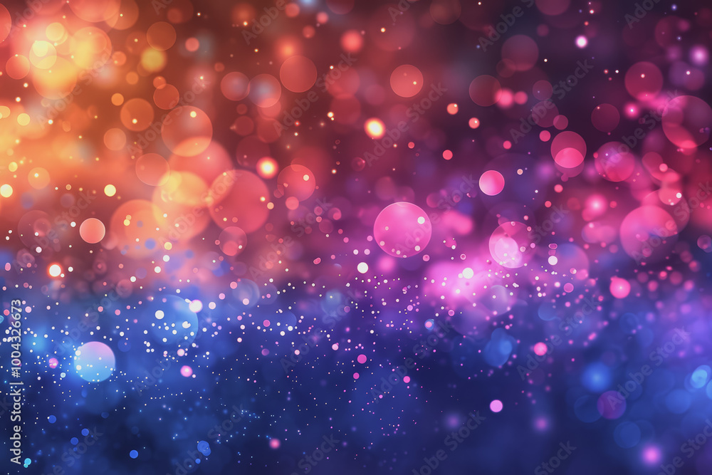 Poster abstract background with shimmering colored light texture.