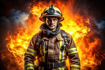 Naklejka premium Professional Firefighter Logo Design for Fire Safety and Emergency Services Branding and Promotion