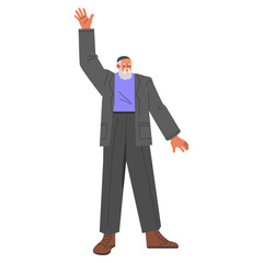 Diversity Businessman. Flat Vector Illustration