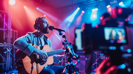 Musician Performing Live in Concert Setting