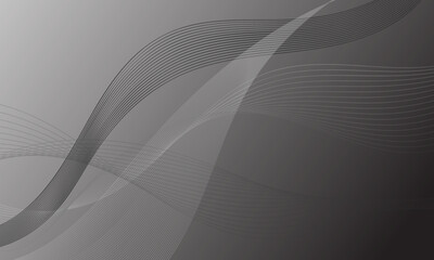 gray silver smooth lines wave curves on soft gradient abstract background