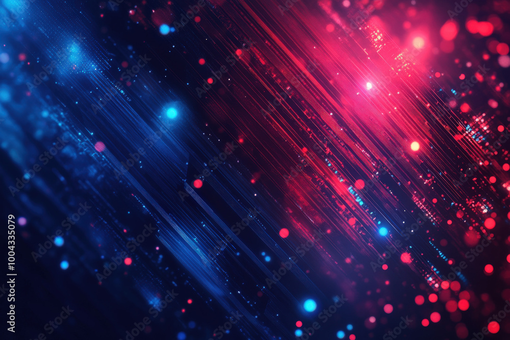 Poster vibrant swirling lights and digital patterns create a stunning masterpiece of color in a cosmic digi