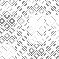 Abstract geometric pattern with crosses, stripes, lines. Seamless vector background. White and black ornament. Modern reticulated graphic design.