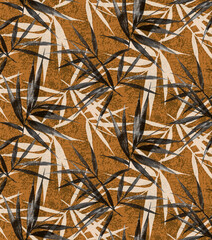 Seamless textures leaves pattern. Modern soft print.