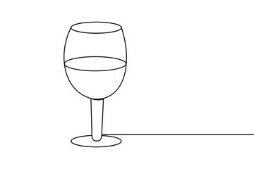 Cheers beer glasses continuous line drawing of isolate outline simple new years vector icon