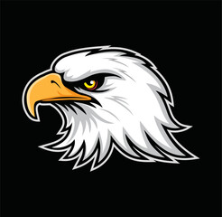 Eagle Head Logo Design Esports Sport Team .Vector illustration