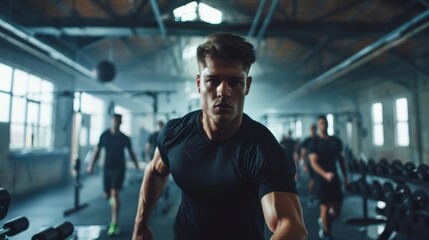 Dynamic Group Training Session at the Gym