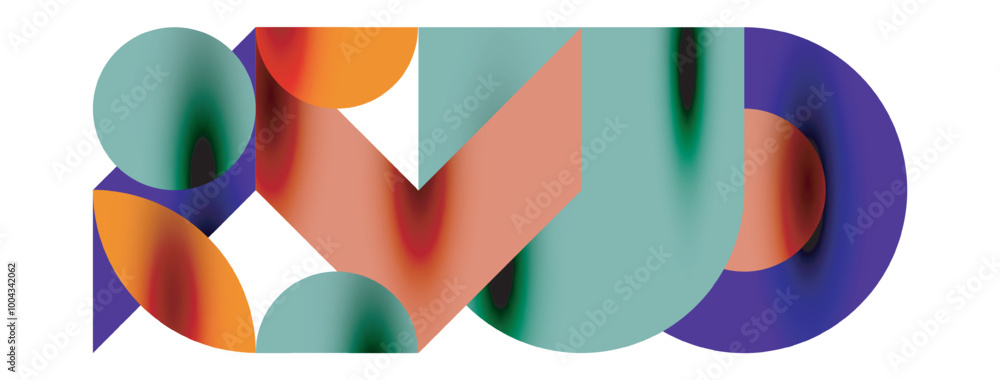 Poster circle pattern, round elements with lines and arrows composition for wallpaper, banner, background o