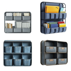 Organized Mail Sorting Rack for Office Supplies