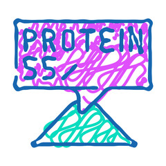 protein in spirulina doodle icon sketch vector. protein in spirulina sign. isolated symbol illustration