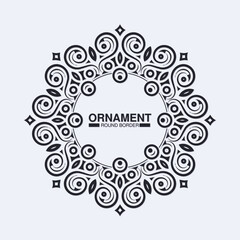 Black decorative circle lines border background