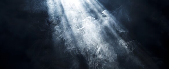 Fototapeta premium Light Beam Through Smoke Mist Minimalist