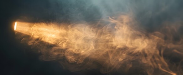 Obraz premium Minimalist Light Beam Through Smoke