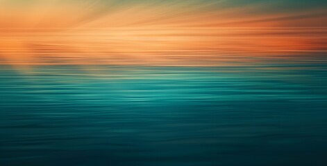 Abstract Sunset Sky with Water Reflection