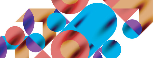 Circle pattern, round elements with lines and arrows composition for wallpaper, banner, background or landing