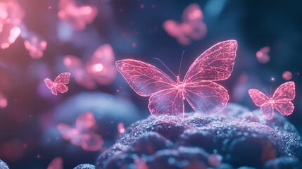 Ethereal Molecules as Shimmering Butterflies Enhancing Textures