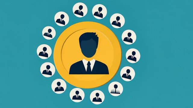 HR Human resources. Business leadership concept. Management and recruitment. Social network. Different person, business, leader, cooperation, opportunity
