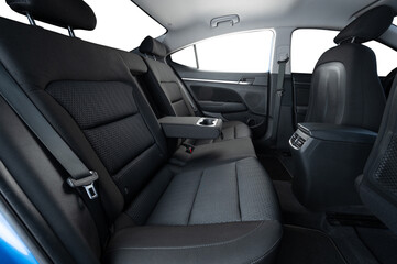 Clean cloth material rear passenger seat