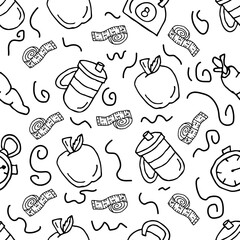 Healty Lifestyle Background. Vector Illustration