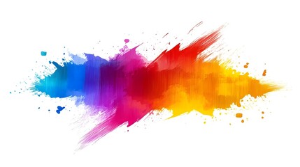 Vibrant Acrylic Paint Splash in Dynamic Abstract Composition