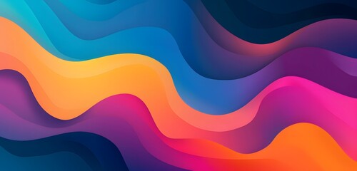 Obraz premium Abstract Gradient Waves Colorful Background