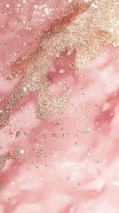 Fototapeta premium A stunning pink marble background infused with golden glitter, perfect for elegance and luxury in various design projects.