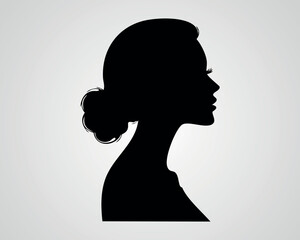 African Woman Silhouette - Elegant Profile Portrait