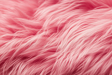 Fototapeta premium Soft pink fur texture close-up evokes a sense of warmth and comfort, perfect for cozy decor inspiration in any setting. Generative AI