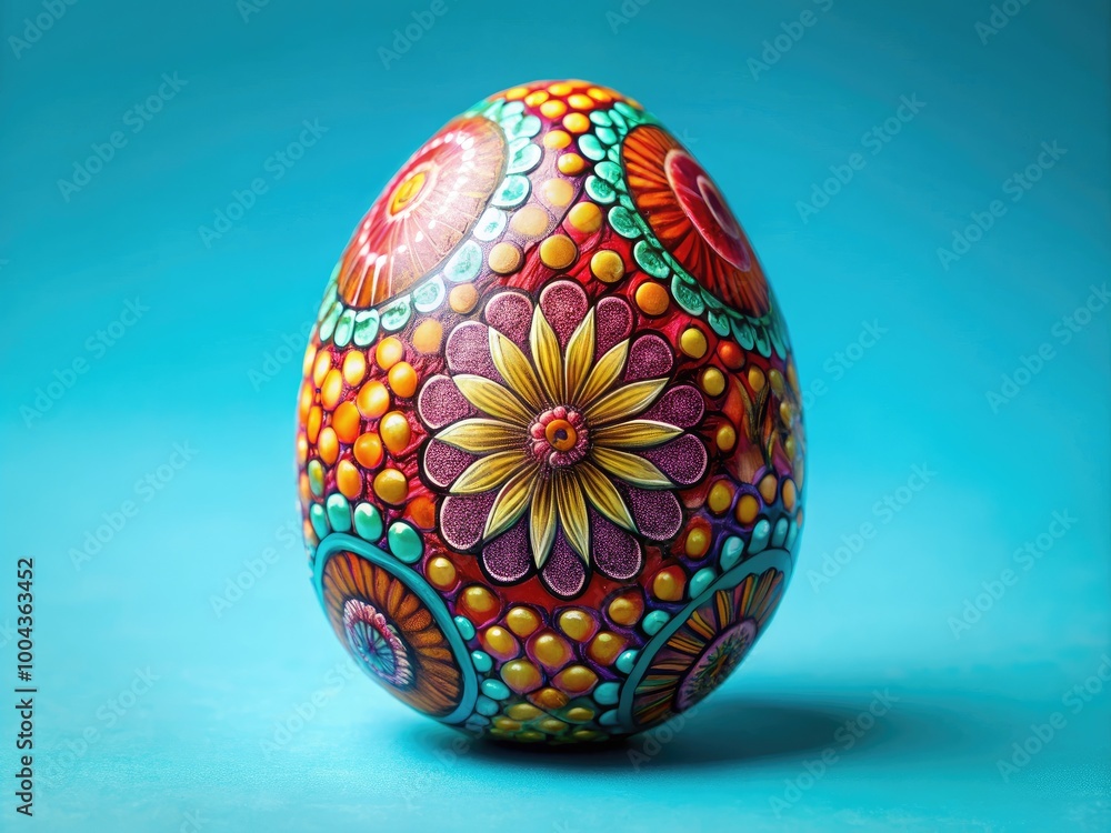 Aufkleber unique eggshaped object on a simple background, ideal for creative design and artistic projects