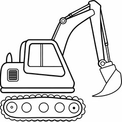 Excavator coloring page for kids fun and educational activity