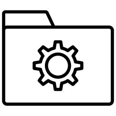 Folder Setting Icon Element For Design