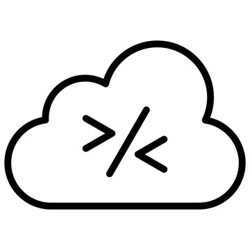 Cloud Coding Icon Element For Design