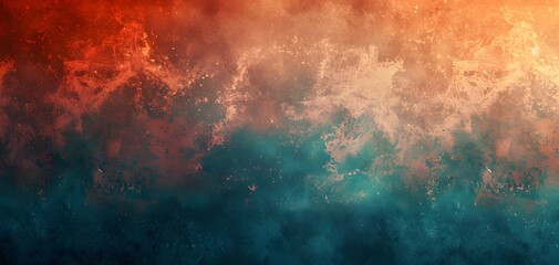 Grainy Gradient Background Red Orange Teal