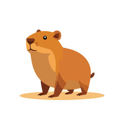 cute capybara vector