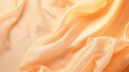 Obraz premium Elegant Peach-Colored Silk Fabric Background