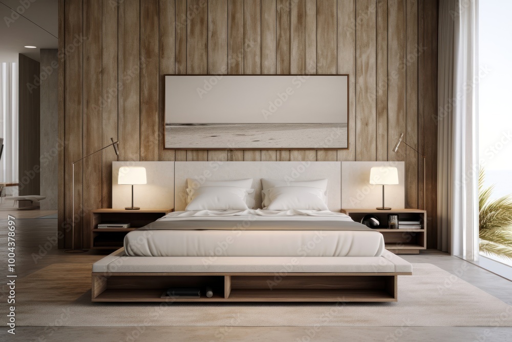 Wall mural Bedroom furniture luxury hotel.