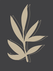 natural and tropical abstract art background printable wall decoration