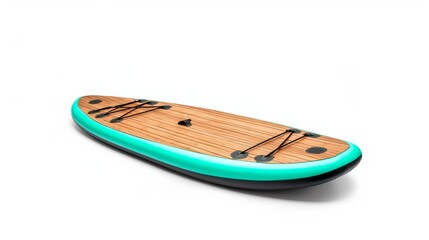 A single paddle board displayed on a clean white background for product showcase. Paddle board highlighted on a white background for a clean, modern product display.